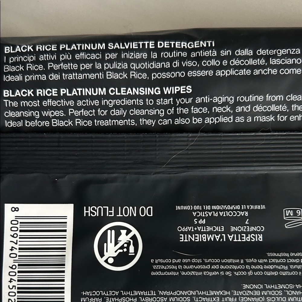 Perlier Black Rice Cleansing Wipes 72 count FACTORY SEALED - Picture 6 of 13